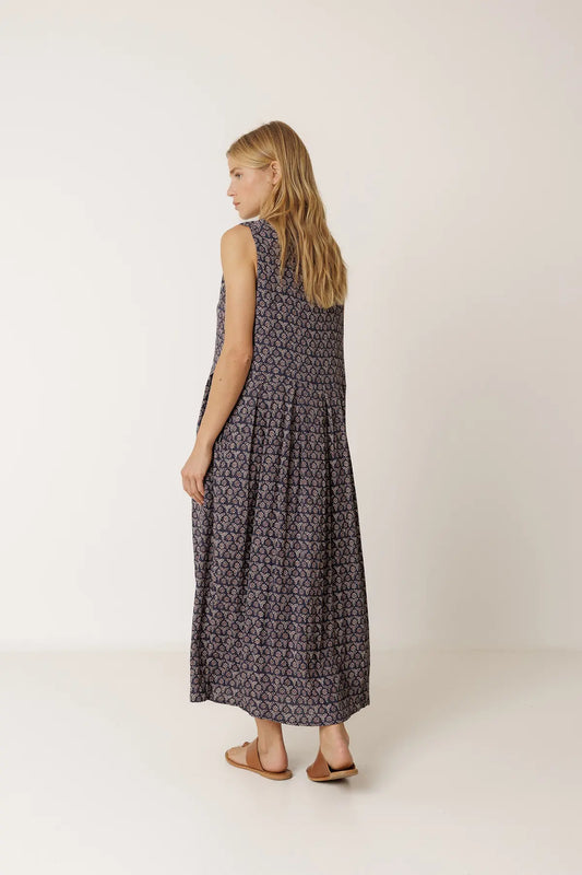 Multi Block-Print Dress