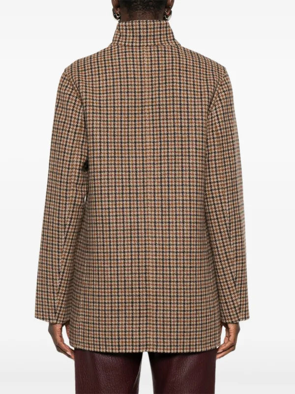 Yerse Handmade Houndstooth Wool Blend Blazer