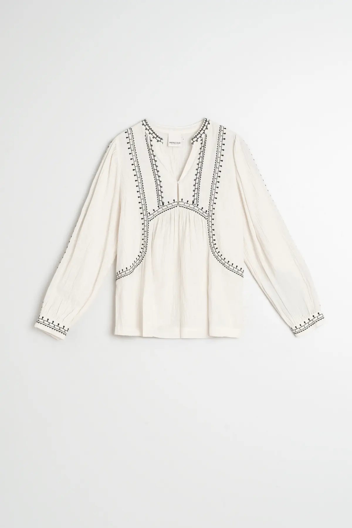 Ethnic-Embroidery Blouse